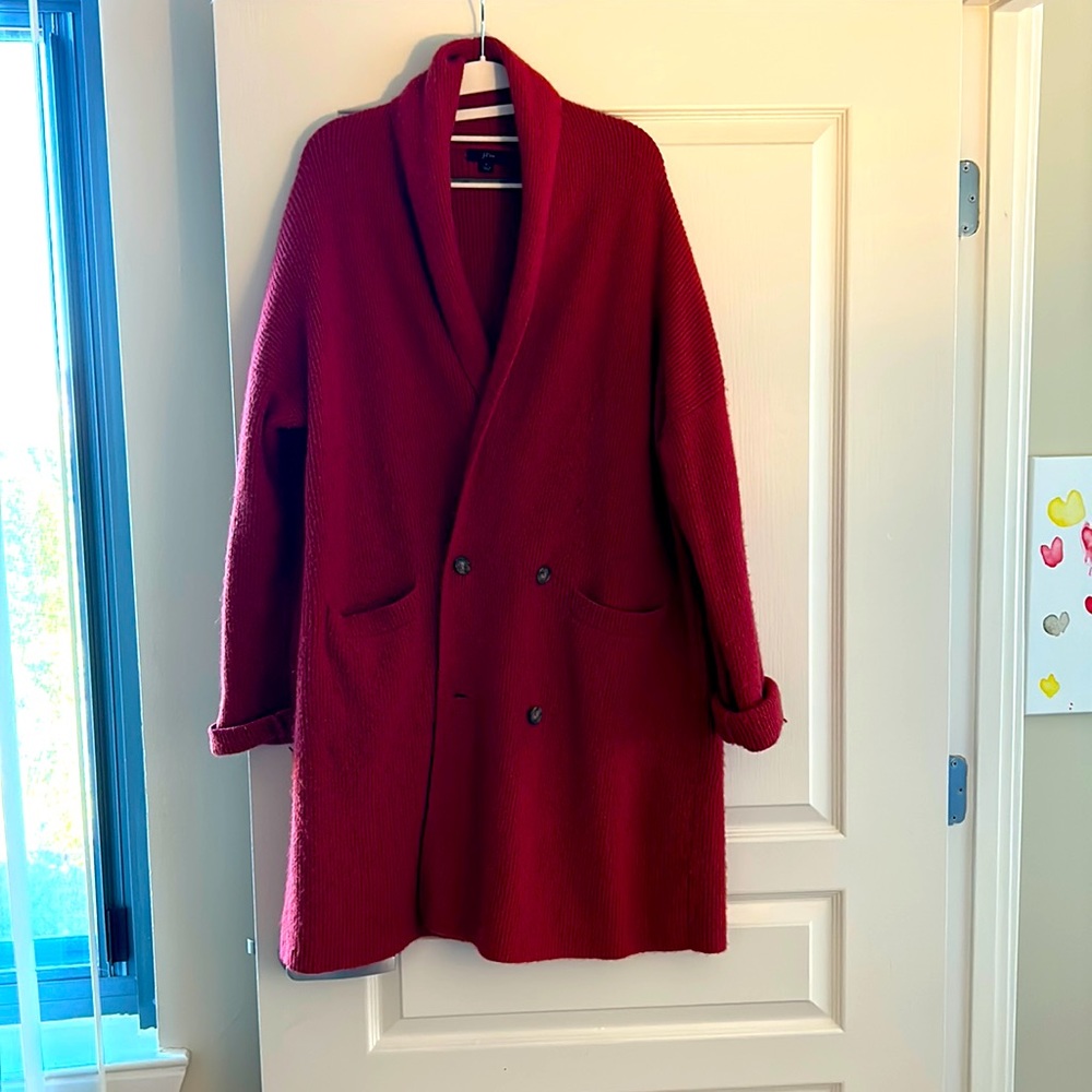 J Crew Long Cardigan in Super Soft Yarn Large